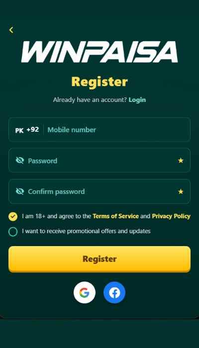 WinPaisa Register